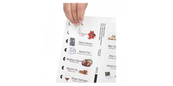 Reusable Name Badge Insert Sheet